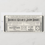 Vintage Wedding Ticket Invitation Iv -- 40s Era at Zazzle