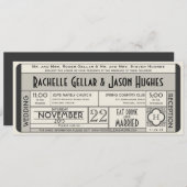 Vintage Wedding Ticket Invitation IV -- 40s era (Front/Back)