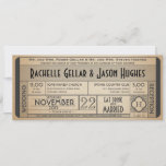 Vintage Wedding Ticket Invitation Iv -- 40s Era at Zazzle