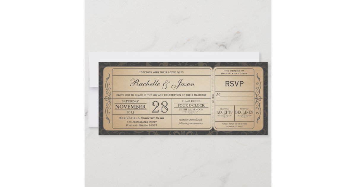 old paper texture vintage envelopes for RSVP