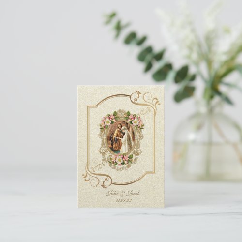 Vintage Wedding Traditional Catholic  Holy Card