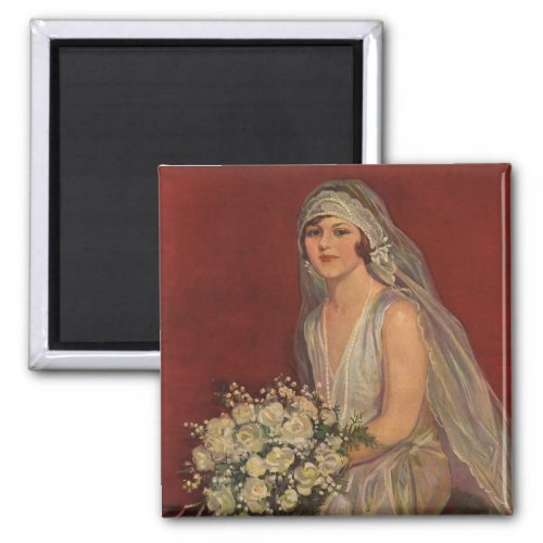 Vintage Wedding Victorian Bride Bridal Portrait Magnet