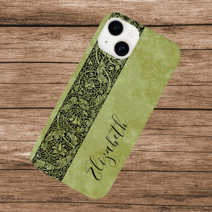 Vintage Wedding, Victorian Flower Floral Scroll Case-Mate iPhone 14 Case