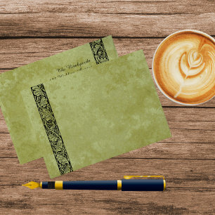 Vintage Wedding, Victorian Flower Floral Scroll Envelope