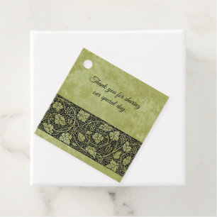 Vintage Wedding, Victorian Grape Vine Leaves Favor Tags