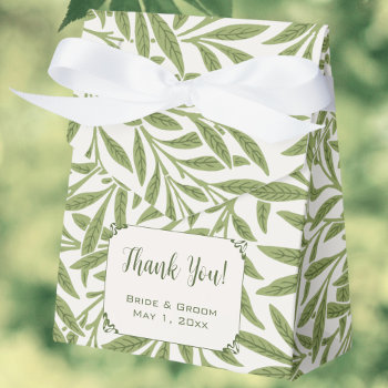 Vintage Wedding  Victorian Willow Leaves Pattern Favor Boxes by InvitationCafe at Zazzle