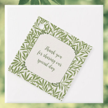 Vintage Wedding  Victorian Willow Leaves Pattern Favor Tags by InvitationCafe at Zazzle