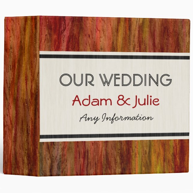 Vintage Wedding. Wood Art Binder 9 (Front/Spine)