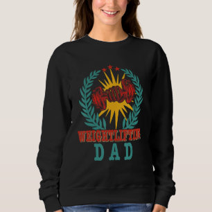 Vintage Weightlifting Dad Costume Gym Workout Fitn Sweatshirt