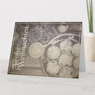 Vintage-Weihnachtsmotiv Kekse und Kaffee Card