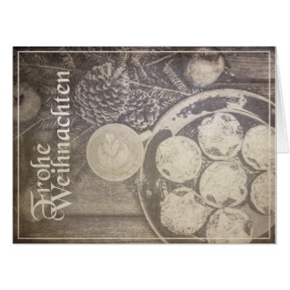 Vintage-Weihnachtsmotiv Kekse und Kaffee Card