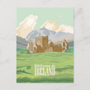 Vintage welcome to Ireland europe irish dublin Postcard