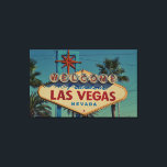 Vintage Welcome To Las Vegas Wall Art<br><div class="desc">This canvas print showcases a vintage sign plus the words "Welcome To Fabulous Las Vegas Nevada" with palm trees in the background under a clear blue sky in this vintage & classic art style and theme. Our prints are printed with the highest resolution on cotton-poly archival paper, for a long-lasting...</div>