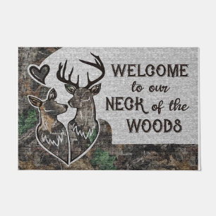 Vintage Welcome To Our Neck Of The Woods Rug