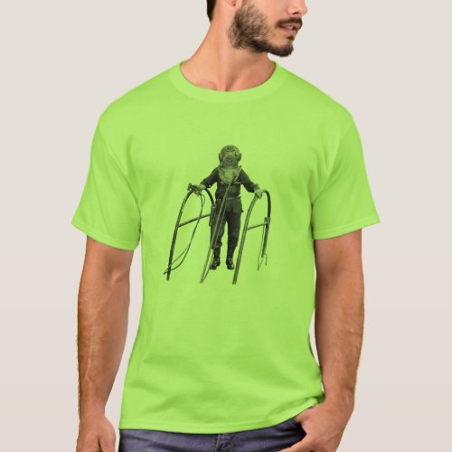 Vintage Welding Diver with Mark V Diving Helmet T_Shirt