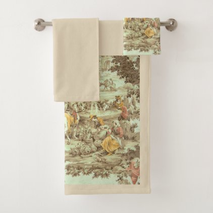 VINTAGE WELL SCENE TOWEL SET