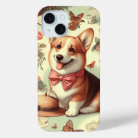 Vintage Welsh Corgi Cardigan Illustration