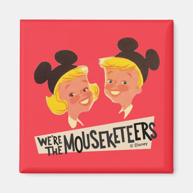 Vintage We're The Mouseketeers Magnet (Front)