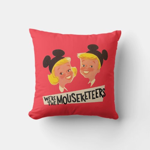 Vintage Were The Mouseketeers Throw Pillow