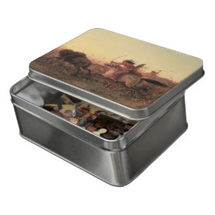 Vintage West, Indian Buffalo Hunt by Charles Wimar Jigsaw Puzzle