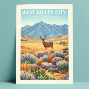 Vintage West Valley City Utah Postcard
