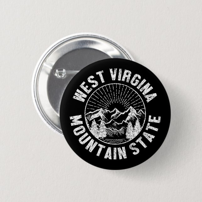 Vintage West Virginia Button (Front & Back)