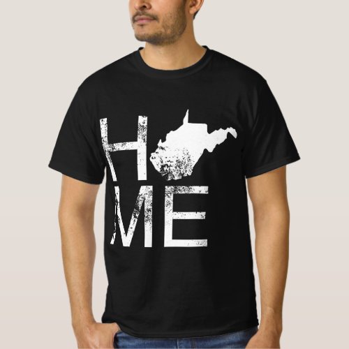Vintage West Virginia Home WV State Map In Place O T_Shirt