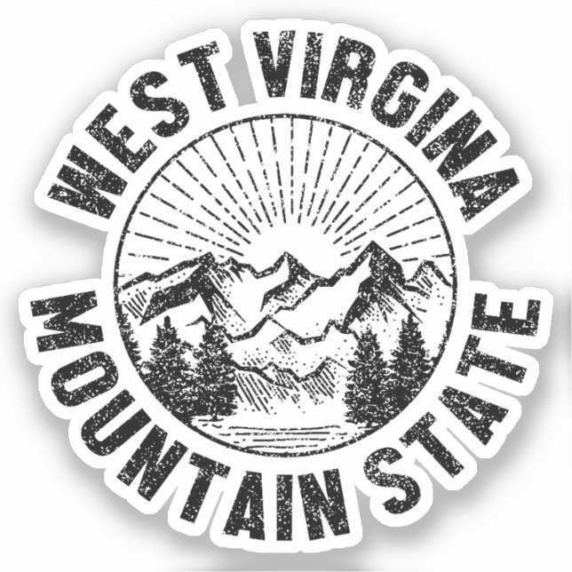 Vintage West Virginia Sticker (Front)