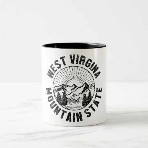 Vintage West Virginia Two_Tone Coffee Mug
