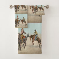 Vintage Western 4 Cowboys On Bucking Horses 