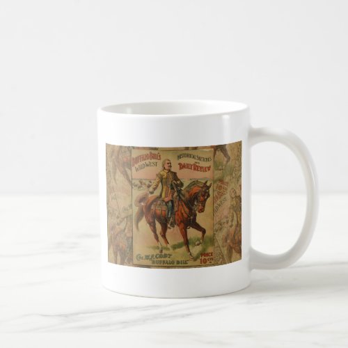 Vintage Western Buffalo Bill Wild West Show Poster Coffee Mug