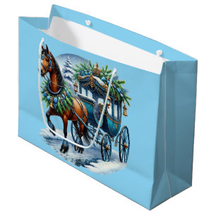 Vintage Western Carriage Large Gift Bag