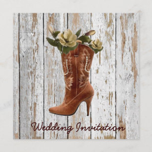 Cowboy Tea Party Invitations 