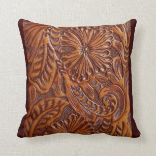 Leather Western Fl Decorative, Western Leather Pillows