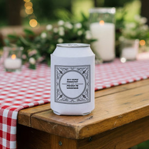 Vintage Western Cowboy Country Wedding Can Cooler