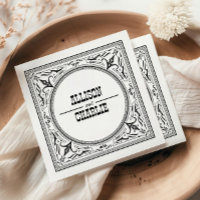 Vintage Western Cowboy Country Wedding Napkins