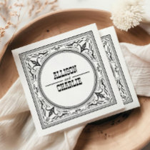 Vintage Western Cowboy Country Wedding Napkins