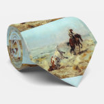 Vintage Western Cowboy Roping Steer Necktie
