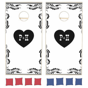 Vintage Western Cowboy Rustic Country Wedding Cornhole Set
