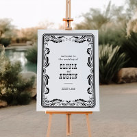 Vintage Western Cowboy Rustic Country Wedding Sign