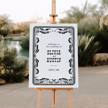 Vintage Western Cowboy Rustic Country Wedding Sign by BohemianWoods at Zazzle