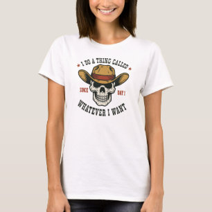 Vintage Western Cowboy Skull Illustration – Retro  T-Shirt