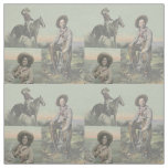 Vintage Western Cowboys and Cowgirl Old West 4.5" Fabric