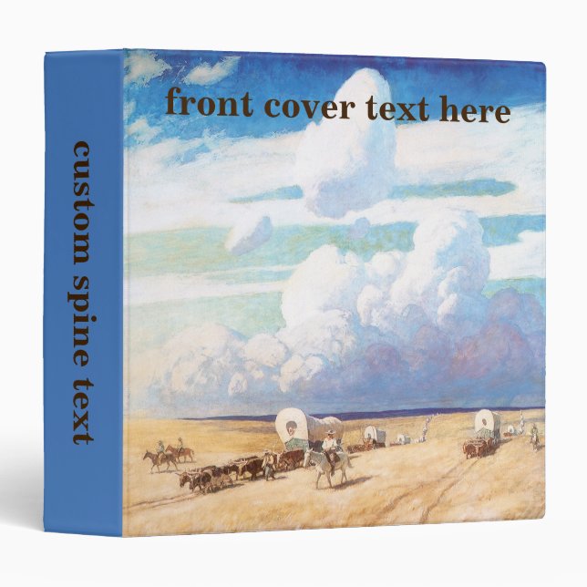 Vintage Western Cowboys, Covered Wagons by Wyeth Binder (Front/Spine)