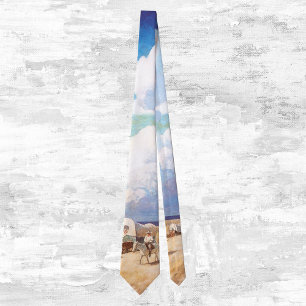 Vintage Western Cowboys, Covered Wagons by Wyeth Neck Tie