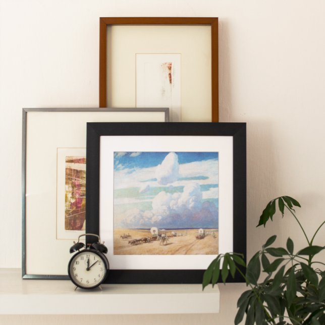 Vintage Western Cowboys, Covered Wagons by Wyeth Poster (Creator Uploaded)