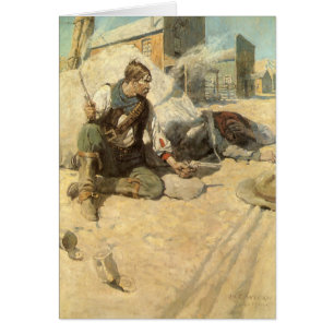 Vintage Western Cowboys, Hopalong by NC Wyeth Cards