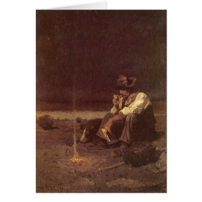 Vintage Western Cowboys, Plains Herder by NC Wyeth (Front)