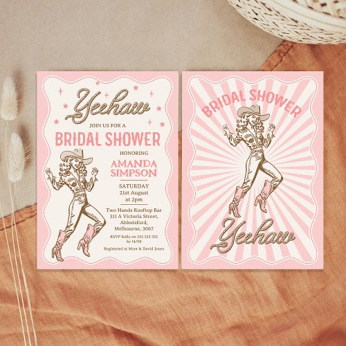 Vintage Western Cowgirl Bridal Shower Invitation