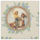 Vintage Western Cowgirl Horse With Rope Flowers